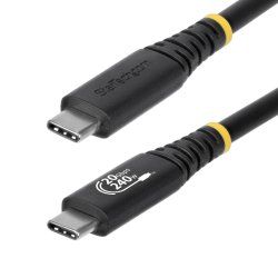StarTech.com Câble USB 4 de 2 m, 20 Gbps, Câble USB-C Certifié USB-IF, PD EPR 240 W, DP 1.4 4K 120 Hz, Gaine TPE,