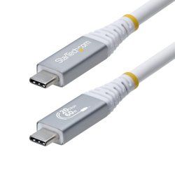 StarTech.com Câble USB4 de 3 m, 20 Gbit/s, Câble USB-C Certifié USB-IF, 60 W PD, 4K 120 Hz DP 1.4, Gaine en TPE,
