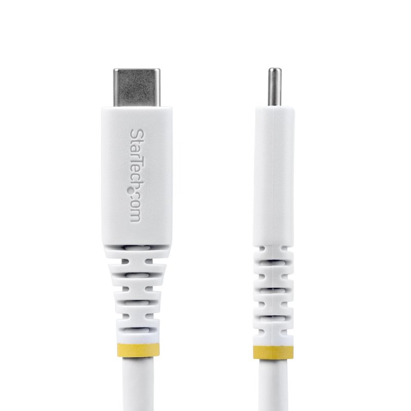 StarTech.com 2m (6ft) USB4 Cable, 20Gbps, USB-IF Certified USB-C Cable, 240W PD EPR, 4K 120Hz DP 1.4, TPE Jacket, White