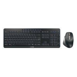 CHERRY Stream desktop ultimate keyboard Mouse included Home/Office USB RF Wireless Bluetooth AZERTY French Black