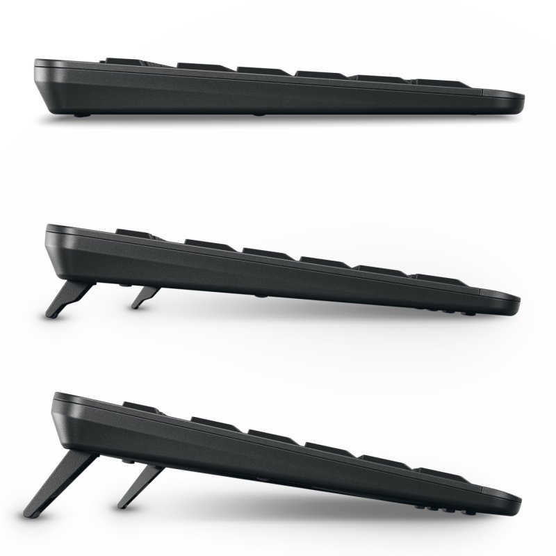 CHERRY Stream desktop ultimate clavier Souris incluse maison/bureau USB RF Wireless Bluetooth AZERTY Français Noir