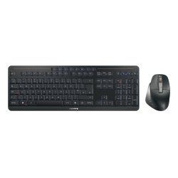CHERRY Stream desktop ultimate keyboard Mouse included Home/Office USB RF Wireless Bluetooth QWERTY UK English Black