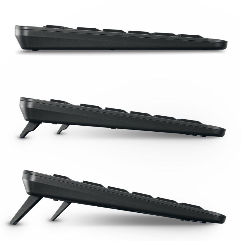 CHERRY Stream keyboard ultimate clavier maison/bureau USB RF Wireless Bluetooth QWERTY Anglais britannique Noir