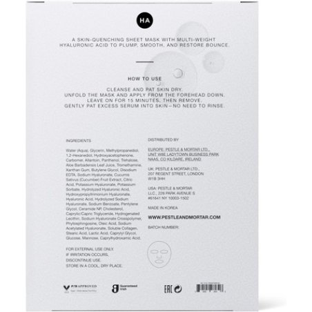 Pestle & Mortar Hydrating Sheet Mask with Pure Hyaluronic Acid