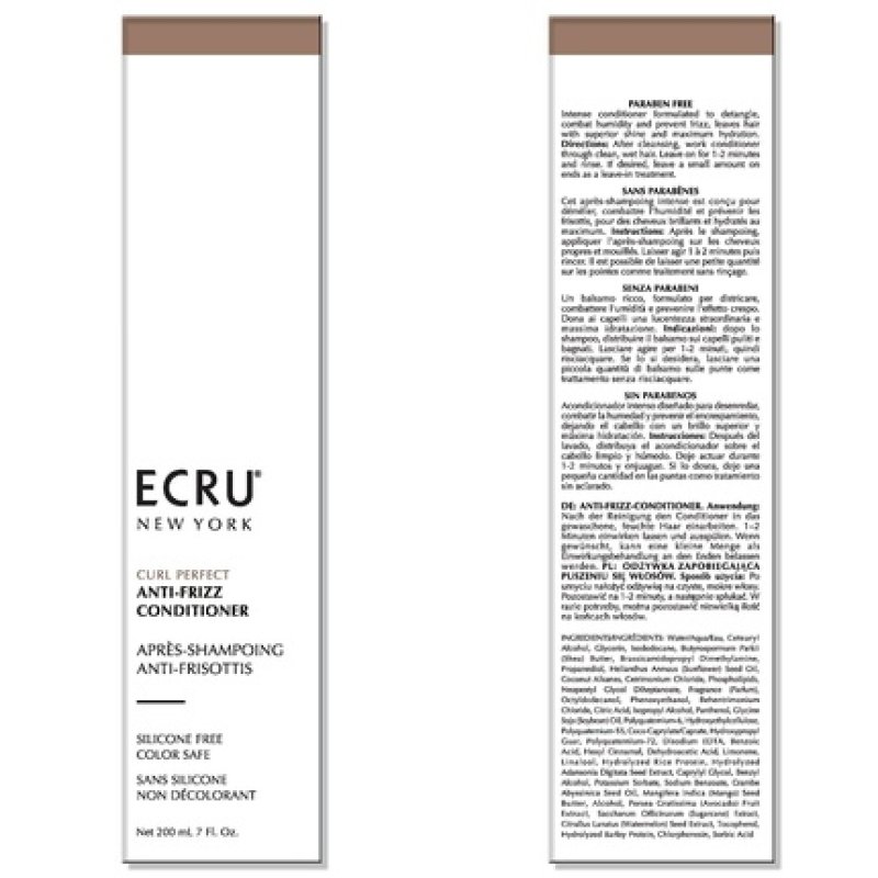 ECRU NEW YORK Curl Perfect Anti-Frizz Conditioner 2 Fl Oz
