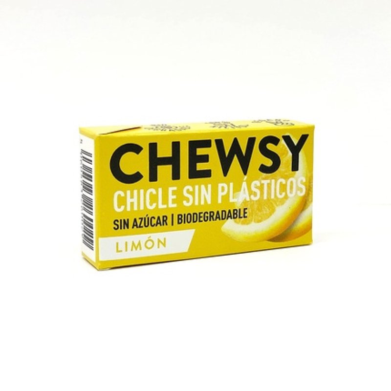 Chewsy Natural Lemon Plant-Based Plastic-Free Gums 15g