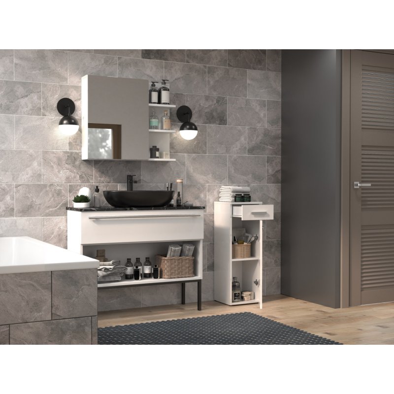 Topeshop NEL V DS BIEL POŁ bathroom storage cabinet White