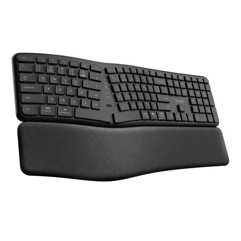 Trust Keyra Ergo Mulitdevice Wireless Keyboard