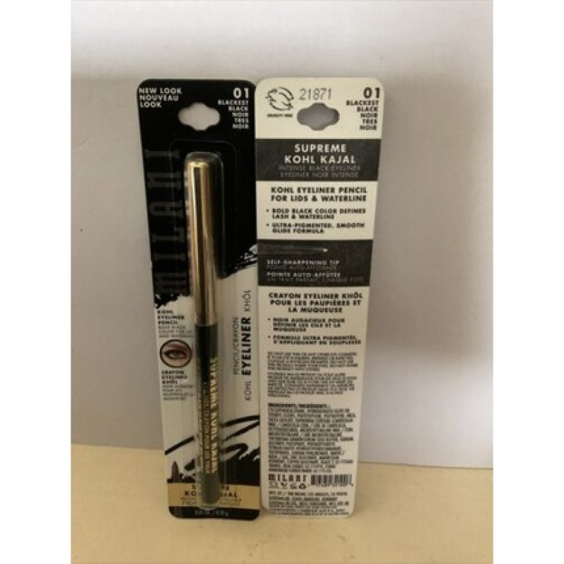 Milani Supreme Kohl Kajal Eyeliner 01 Blackest Black