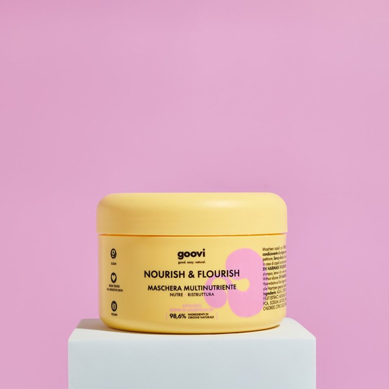 Goovi Nourish and Flourish Multinutrient Mask with Avocado and Biotin