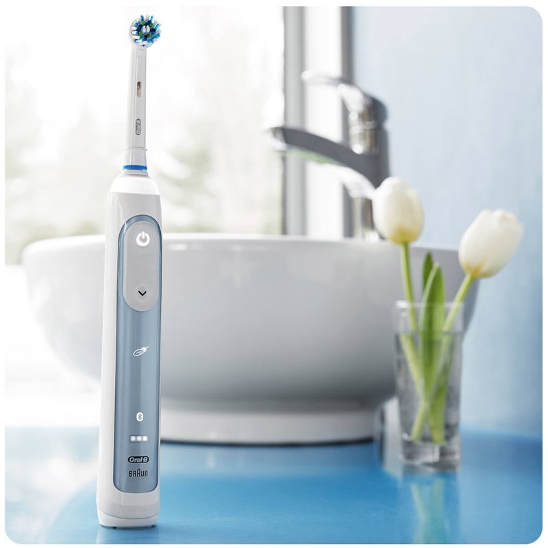 Oral-B SmartSeries Smart 6 6000N Adulte Brosse à dents rotative Bleu, Blanc