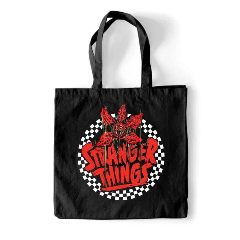 Stranger Things Tote Bag Checkered Circle