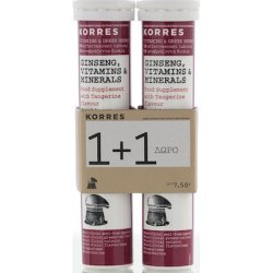 Korres Promo Ginseng Vitamins And Minerals - 11 Free Gift 18 Effervescent Tablets
