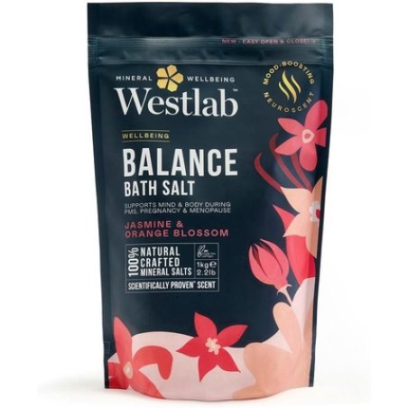 Westlab Magnesium Balance Salts 1kg - Mood-Boosting Neuroscent 100% Natural Organic Jasmine & Blossom