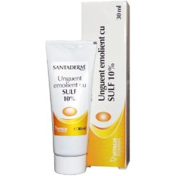 Sulphur Ointment 10% for Mites, Scabs, Blackheads Psoriasis Eczema Acne Dermatitis Dry Skin 30g