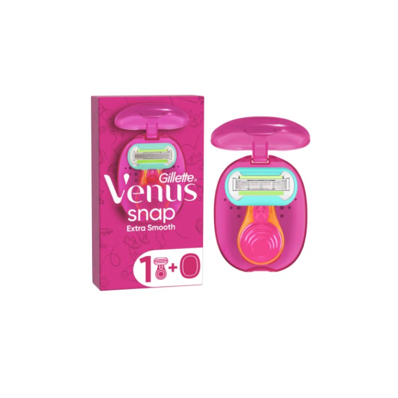Gillette Venus Extra Smooth Snap Women's Razor with 1 Razor Blade Refills and Lubrastrip with a Touch of Avocado Oils