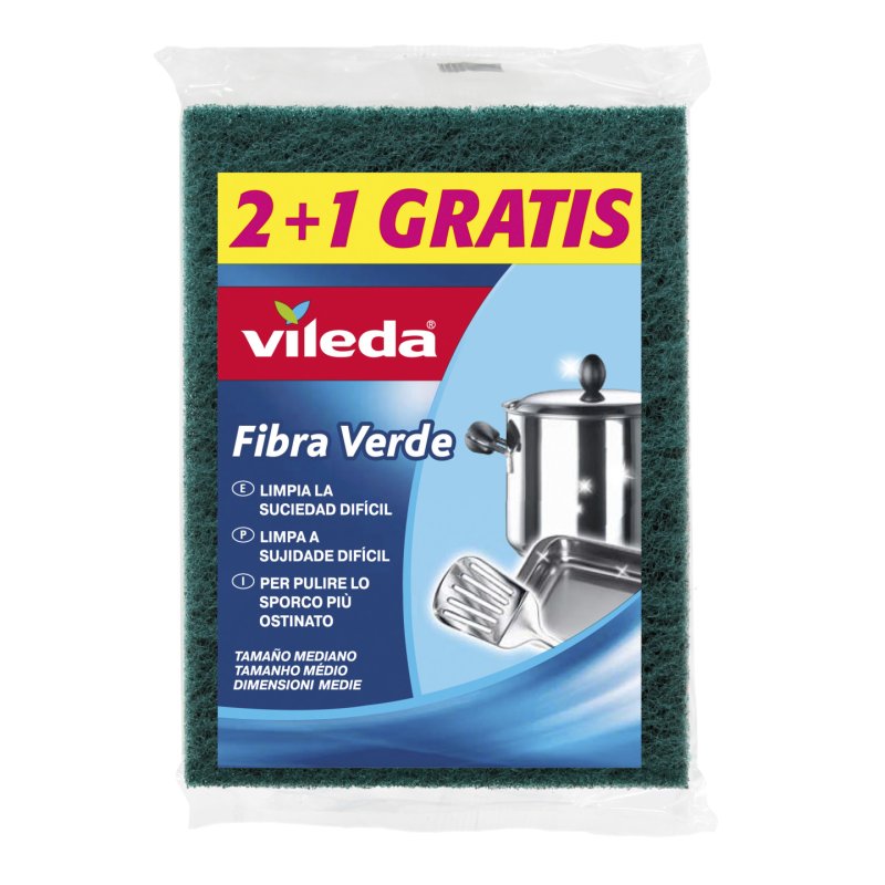 Vileda 120577 scouring pad Microfibre Green