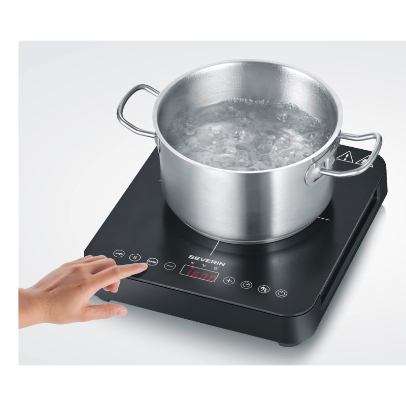 RECHAUD INDUCTION 1 PLAQUE NOIR MATT 2000 W REGLAGE TEMPERATURE EN X