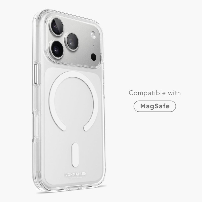 Vonmählen Transparent Case2 mobile phone case 16 cm (6.3") Cover Transparent, White