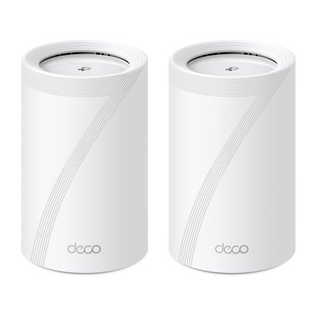 TP-LINK (DECO BE65) BE9300 Tri-Band Whole Home Mesh Wi-Fi 7 System, 2 Pack, 4x 2.5G Ports, MLO, Wireless/Wired Combined