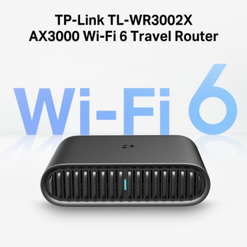 TP-LINK (TL-WR3002X) AX3000 Dual Band Wi-Fi 6 Travel Router, Pocket-Sized, 2.5GB WAN, GB LAN, USB, VPN Encryption