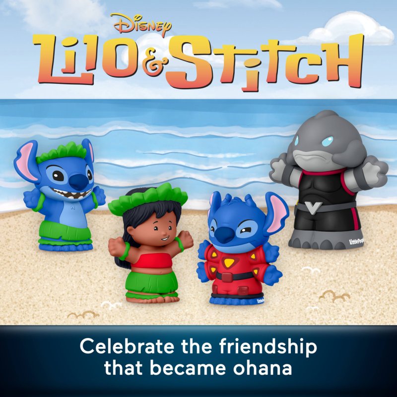 Fisher-Price Little People Collector Disney Lilo & Stitch Special Edition Set for Adults & Fans, 4 Figures