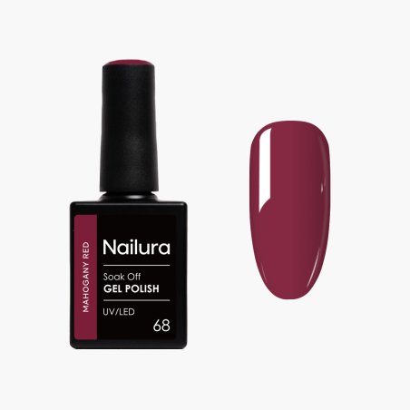 Nailura - Gel Polish 68 - Mahogany Red - 10 ml