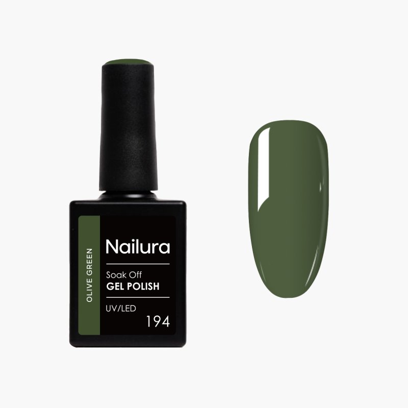 Nailura - Gel Polish 194 - Olive Green - 10 ml