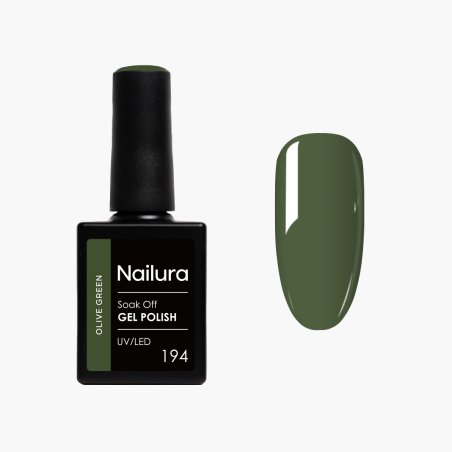 Nailura - Gel Polish 194 - Olive Green - 10 ml