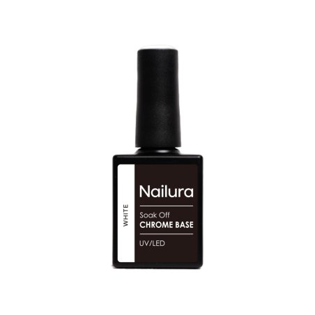 Nailura - Chrome Base White Gel - White - 10 ml