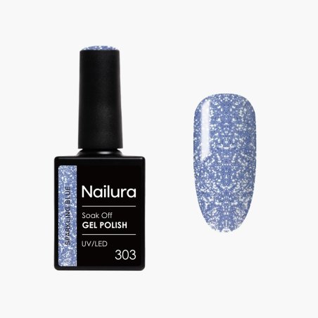 Nailura - Gel Polish 303 - Sparkling Blue - 10 ml