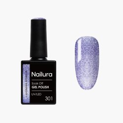 Nailura - Gel Polish 301 - Lavender Sparkle - 10 ml