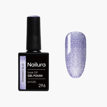 Nailura - Gel Polish 296 - Shimmery Blue - 10 ml