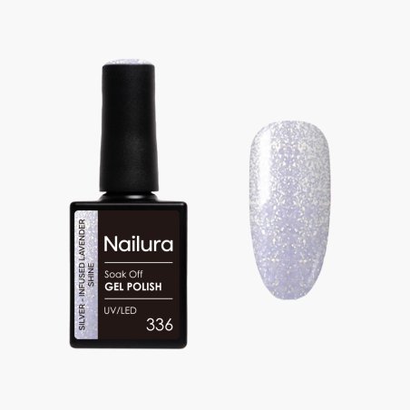 Nailura - Gel Polish 336 - Silver Infused Lavender Shine - 10 ml