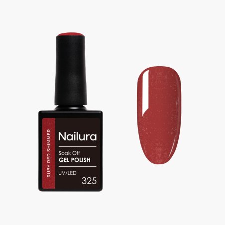 Nailura - Gel Polish 325 - Ruby Red Shimmer - 10 ml