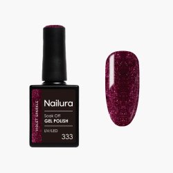 Nailura - Gel Polish 333 - Violet Sparkle - 10 ml