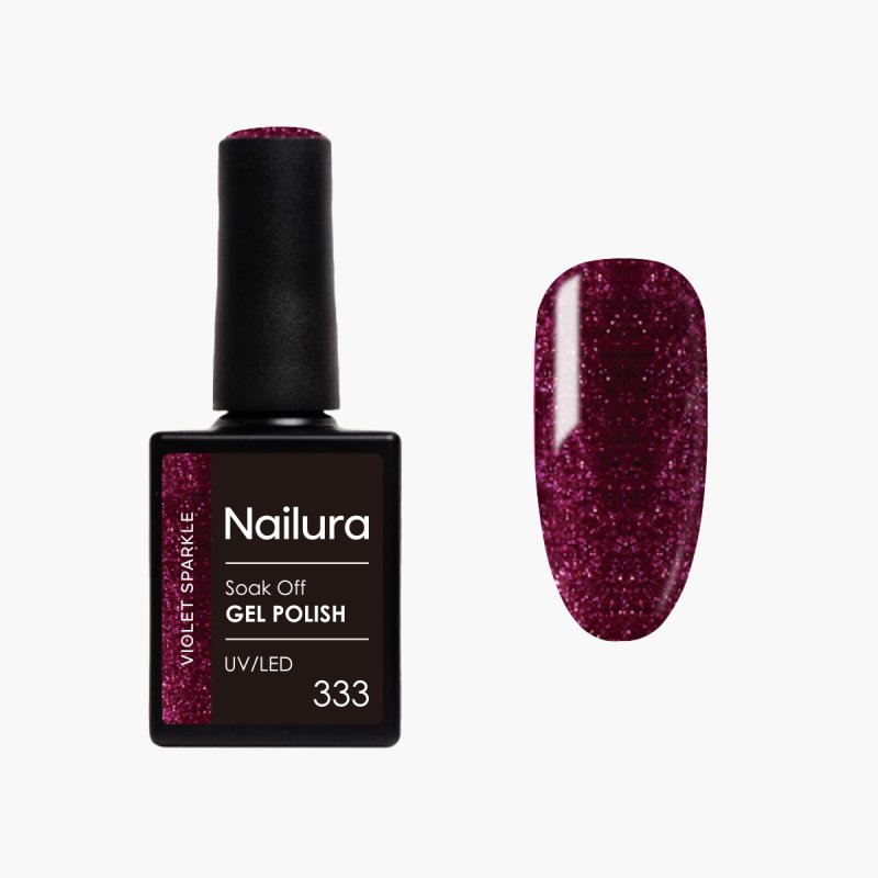 Nailura - Gel Polish 333 - Violet Sparkle - 10 ml