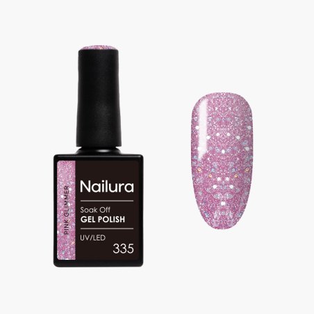 Nailura - Gel Polish 335 - Pink Glimmer - 10 ml