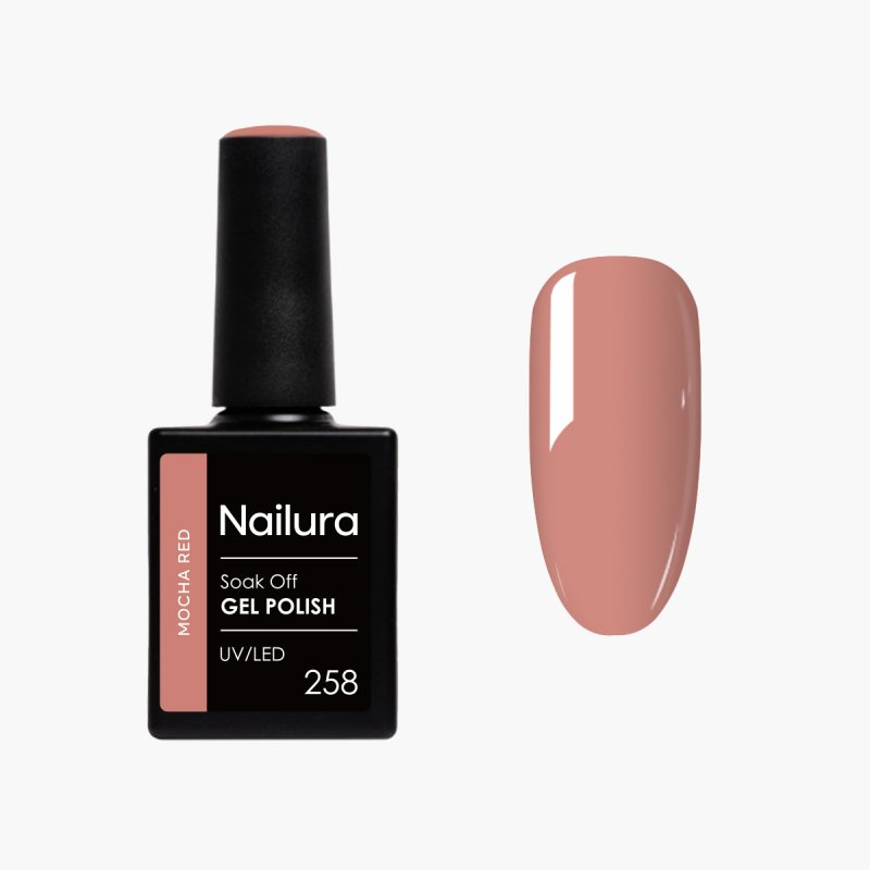 Nailura - Gel Polish 258 - Mocha Red - 10 ml