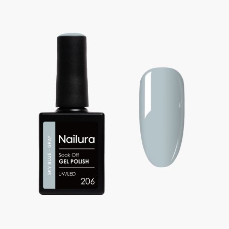 Nailura - Gel Polish 206 - Sky Blue Grey - 10 ml