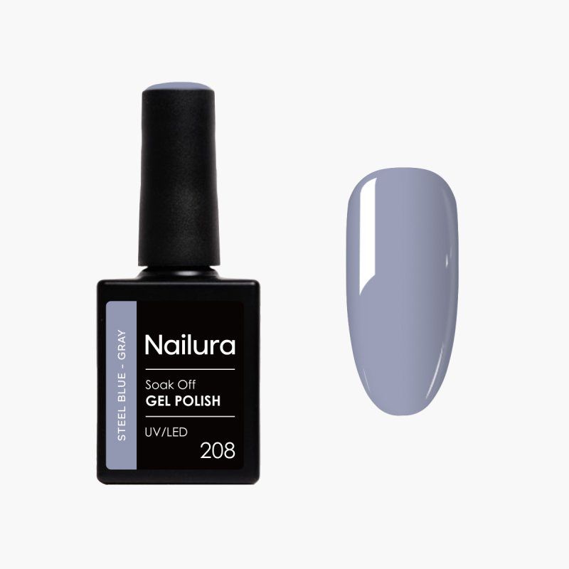 Nailura - Gel Polish 208 - Steel Blue Grey - 10 ml