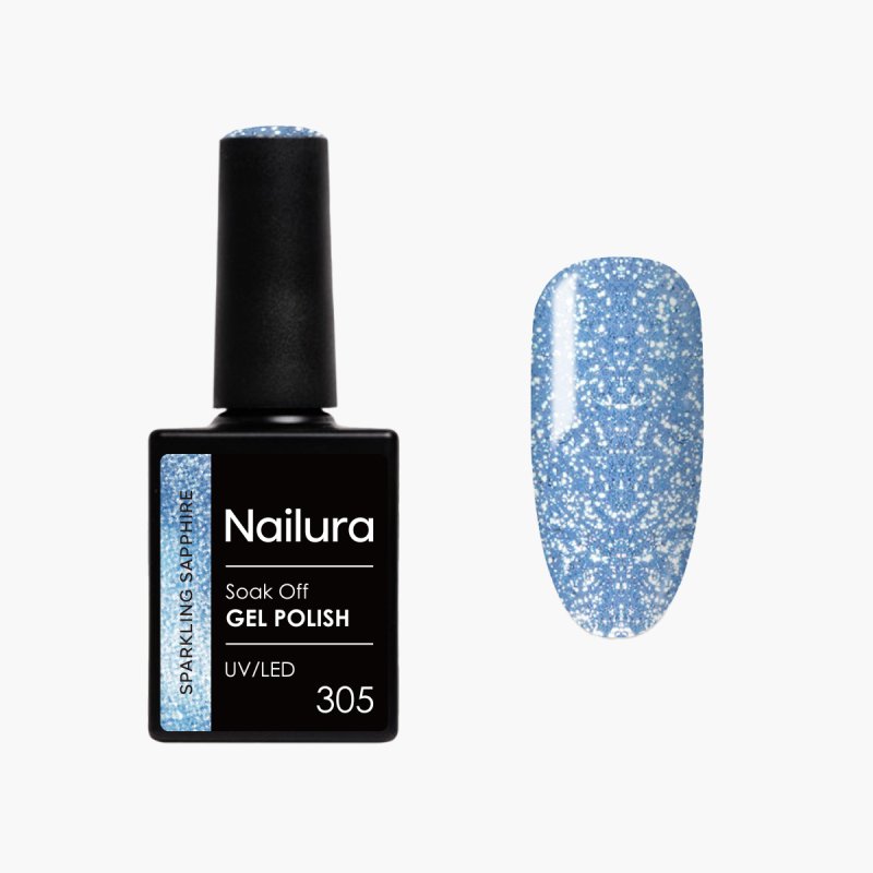 Nailura - Gel Polish 305 Sparkling Sapphire - Blue - 10 ml