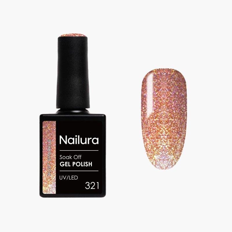 Nailura - Gel Polish 321 - Rust Sparkle - 10 ml