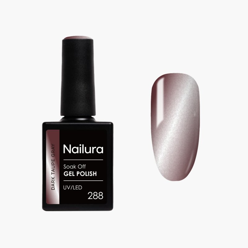 Nailura - Gel Polish 288 - Dark Taupe Gray - Metallic Shine