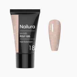 Nailura - Poly Gel 18 - Nude Glitter - 30 ml