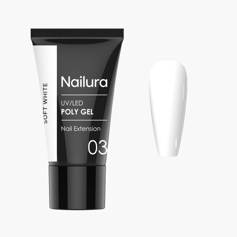 Nailura - Poly Gel 3 - Soft White - 30 ml