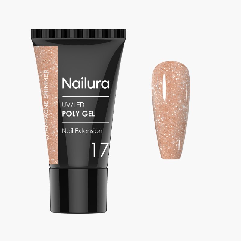 Nailura - Poly Gel 17 - Champagne Shimmer - 30 ml