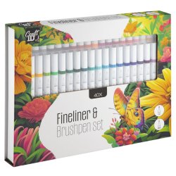 Craft ID - Fineliner & Brushpen set 40 pcs (CR5028/GE)