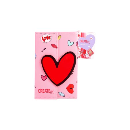Create It! - Makeup Book Magnet Closure Heart (884526)