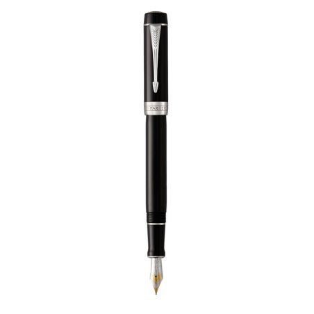 Parker Duofold Classic fountain pen Cartridge filling system Black, Platinum 1 pc(s)